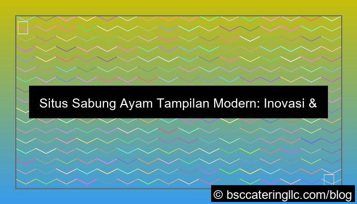 situs sabung ayam tampilan modern