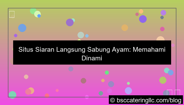 ilustrasi situs siaran langsung sabung ayam