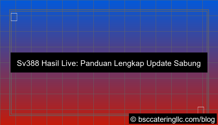 sv388 hasil live