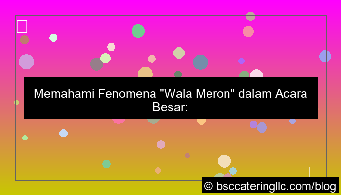 wala meron event besar