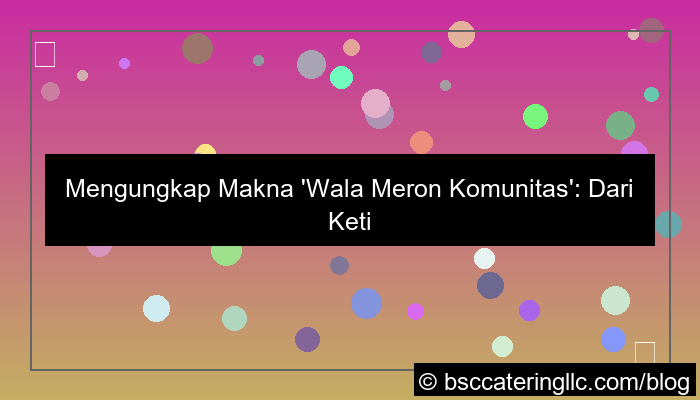 wala meron komunitas