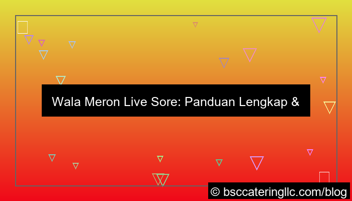 wala meron live sore