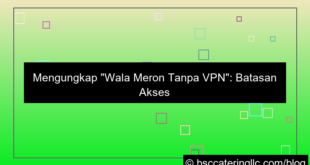 ilustrasi wala meron tanpa vpn
