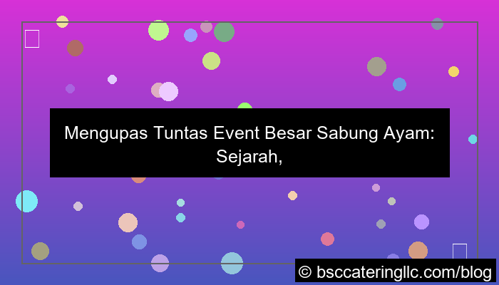 sabung ayam event besar