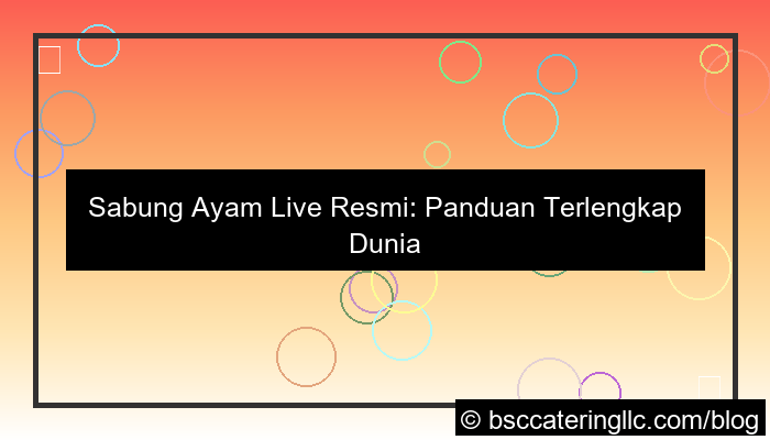 sabung ayam live resmi