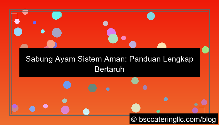 gambar sabung ayam sistem aman