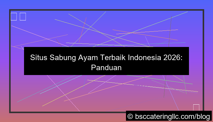 ilustrasi situs sabung ayam terbaik indonesia 2026