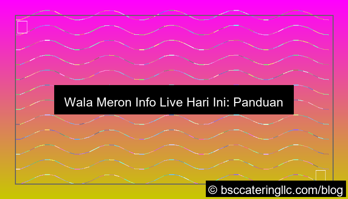 wala meron info live hari ini